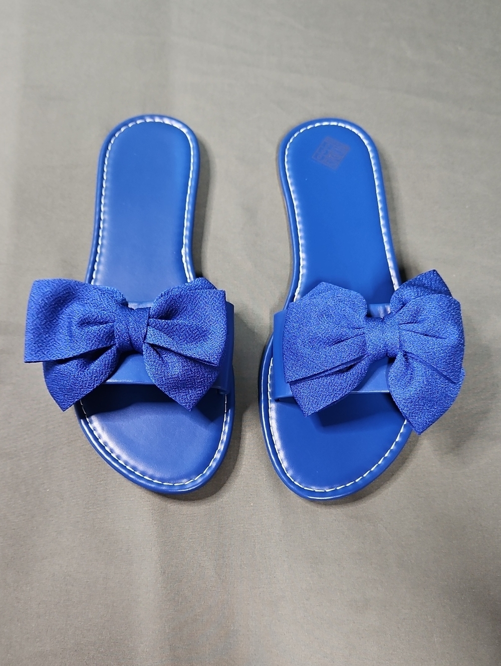 Women’s Royal Blue Bow Slide Sandals